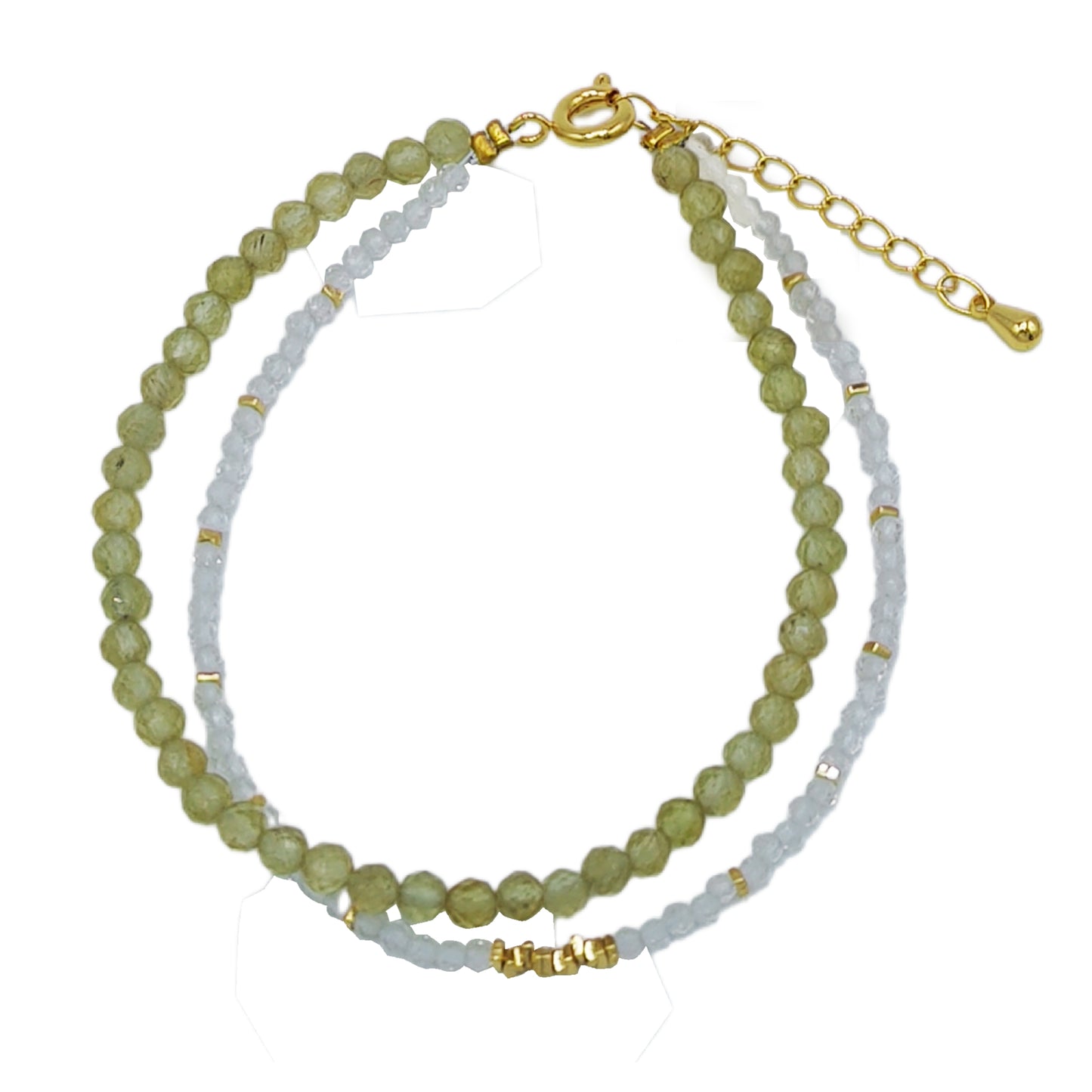Ananda’s Divine Duo Bracelet - Yellow Apatite and Clear Quartz