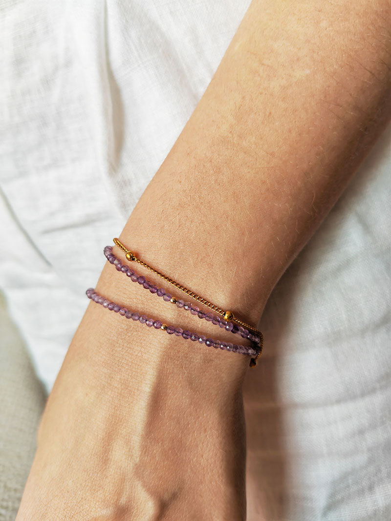 Ananda's Divine Duo Bracelet - Amethyst