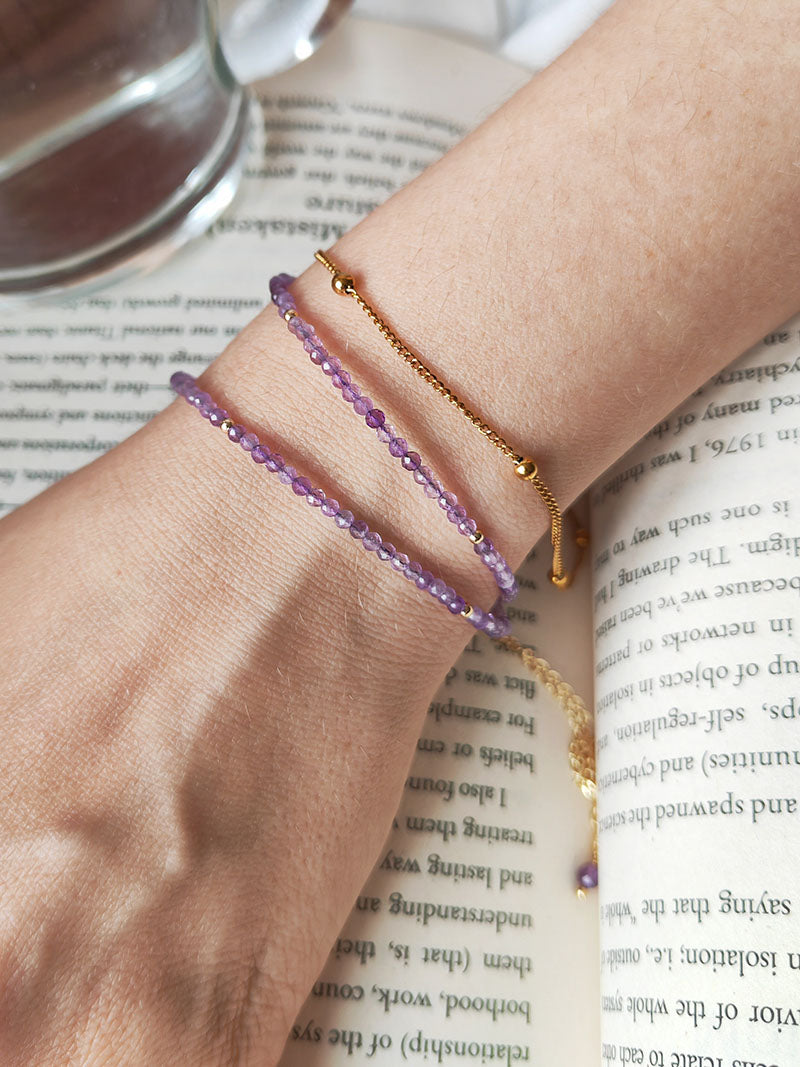 Ananda's Divine Duo Bracelet - Amethyst