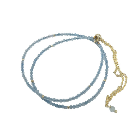 Ananda's Divine Duo Bracelet - Aquamarine